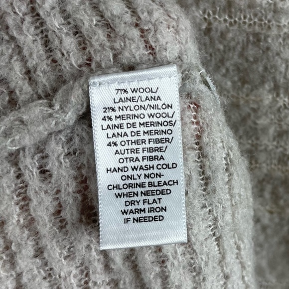 Lou & Grey Small Merino Wool Blend Crewneck Sweater Neutral Womens Beach - Picture 5 of 7